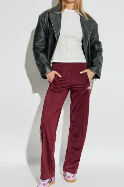 ADIDAS Originals BURGUNDY Sweatpants with straight legs