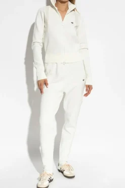 ADIDAS Originals cream Sweatpants with logo-shaped appliqué