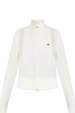 ADIDAS Originals cream Sweatshirt with logo-shaped applique