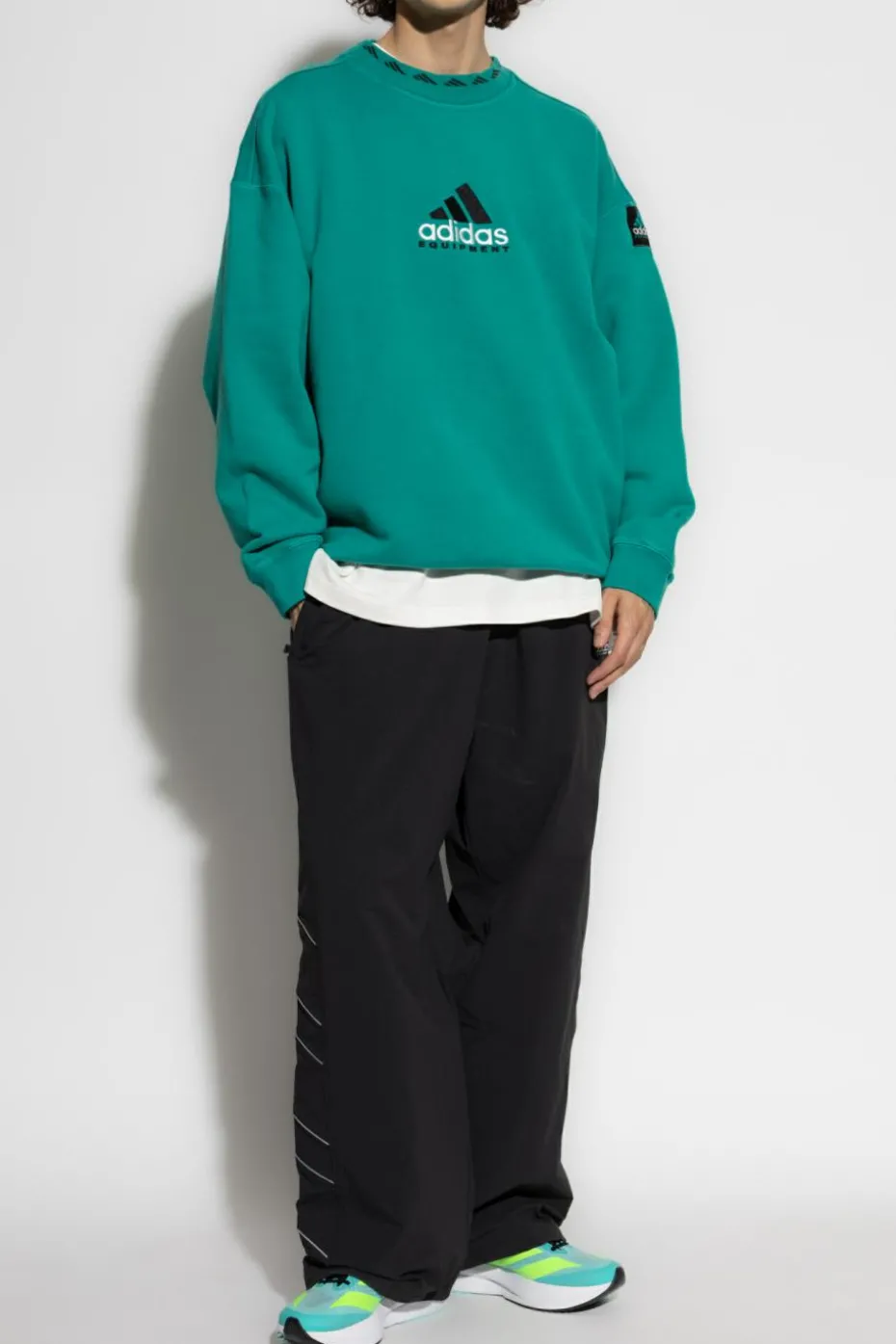ADIDAS Originals GREEN Sweatshirt with embroidered logo