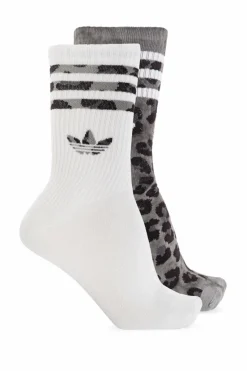 ADIDAS Originals MULTICOLOUR Two-pack socks with logo