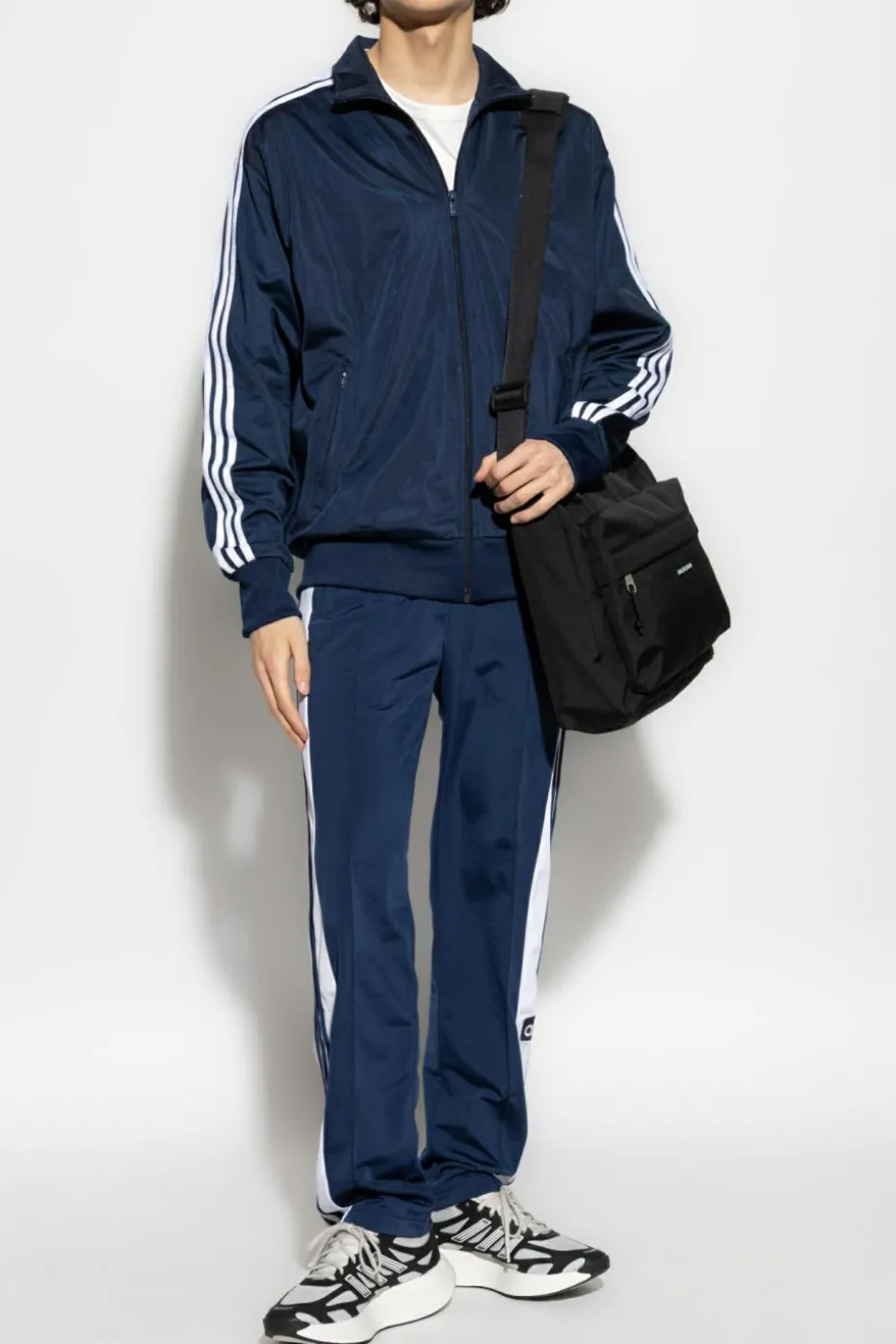 ADIDAS Originals NAVY BLUE Stand-up collar sweatshirt