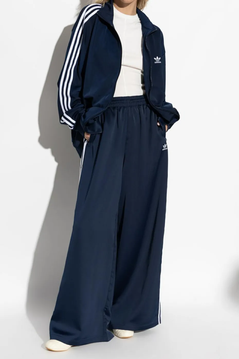 ADIDAS Originals NAVY BLUE Wide-leg sweatpants
