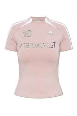 ADIDAS Originals PINK T-shirt with printed logo