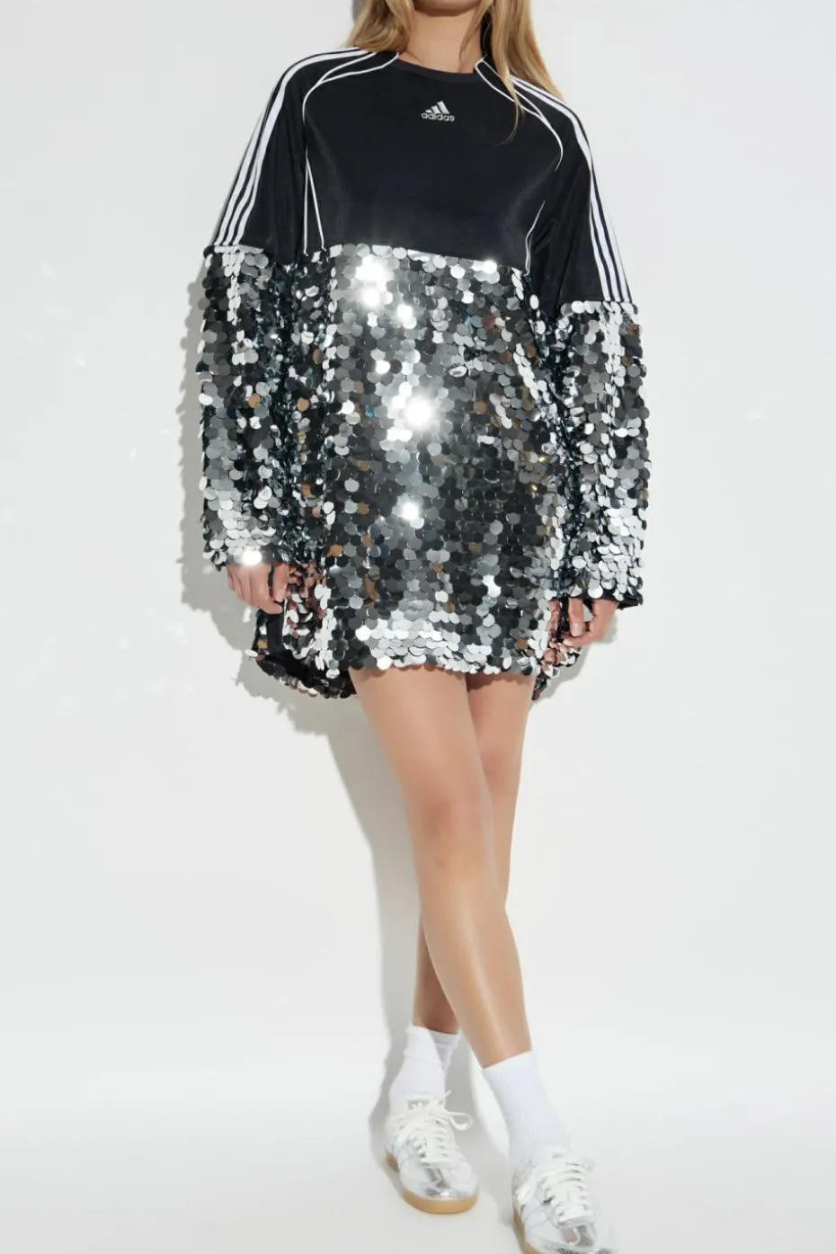 ADIDAS Originals SILVER Short sequin dress