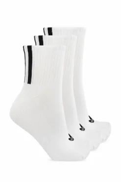 ADIDAS Originals WHITE Three-pack of socks with logo