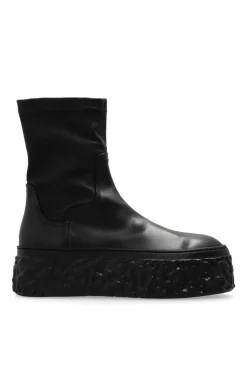 AGL BLACK Leather ankle boots