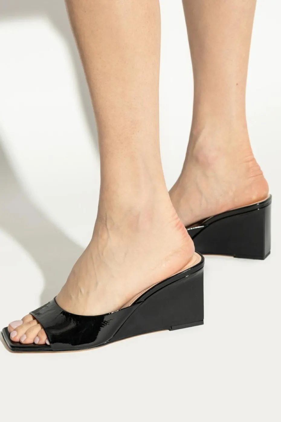 AGL BLACK Wedge Slides Mimi S