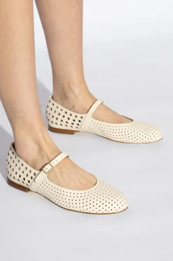 AGL cream Leather ballet flats Milly