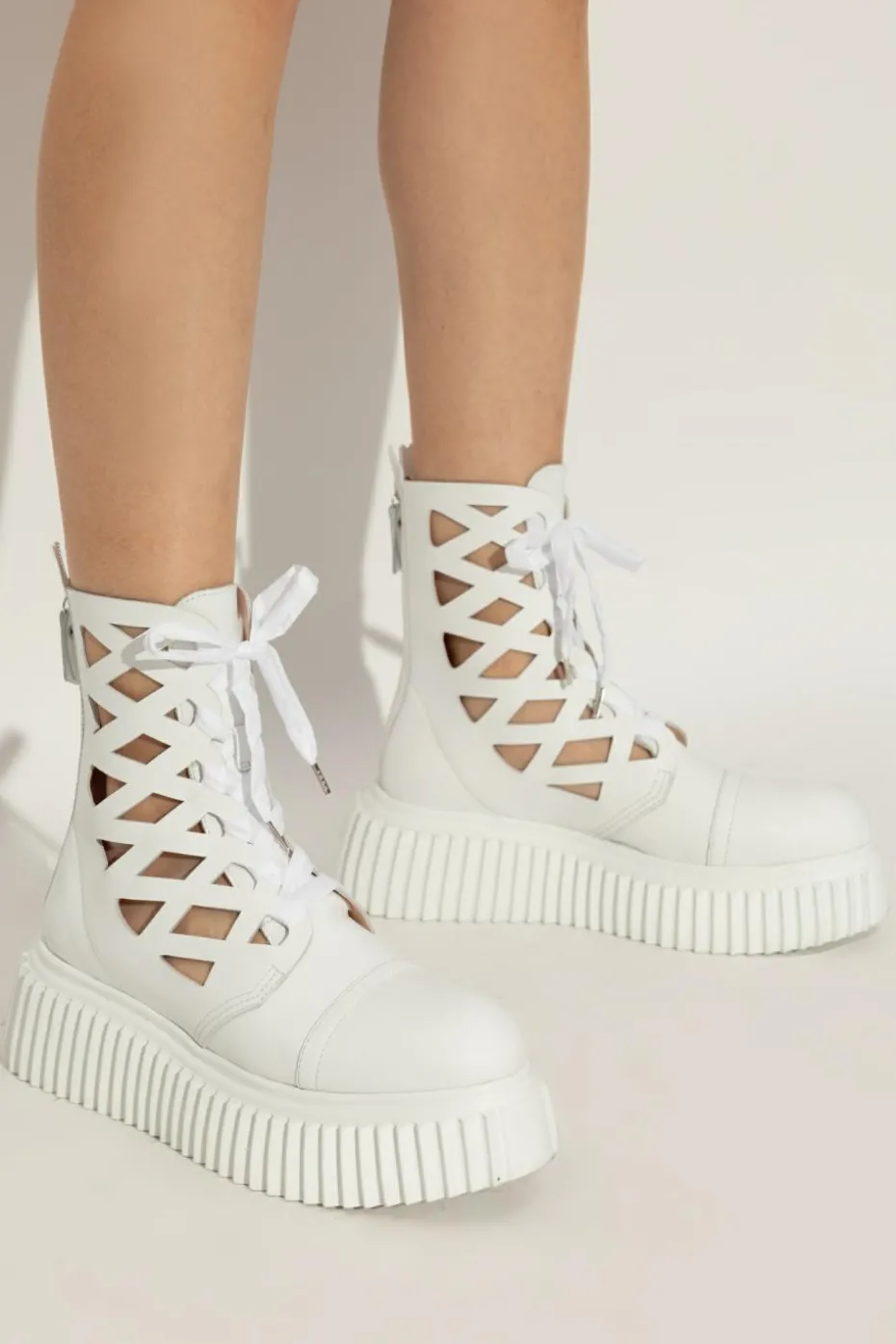 AGL WHITE Platform shoes Viggy