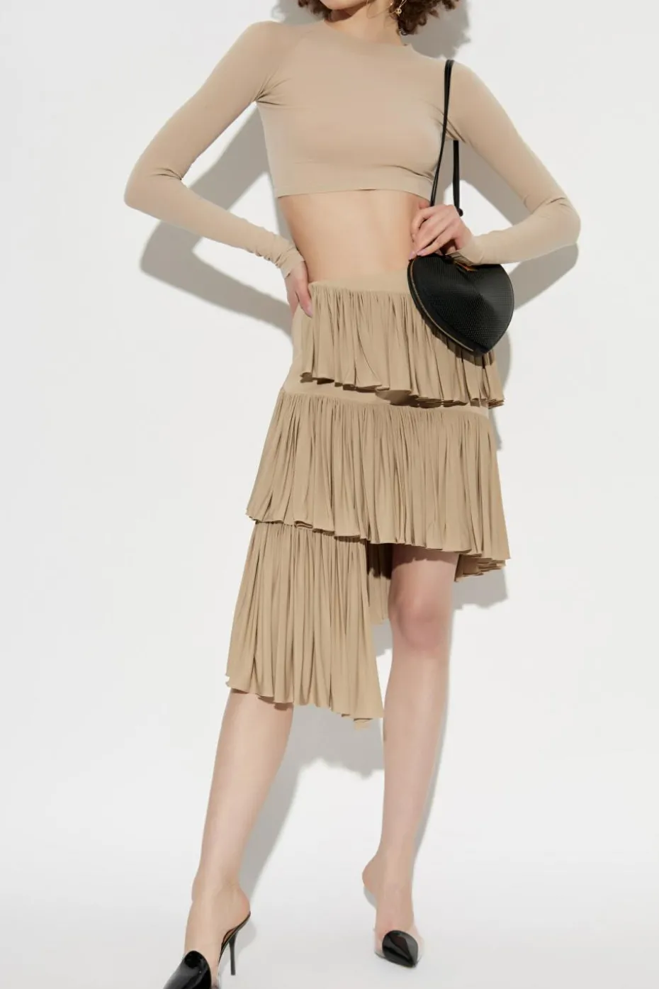 Alaïa beige Cropped Top