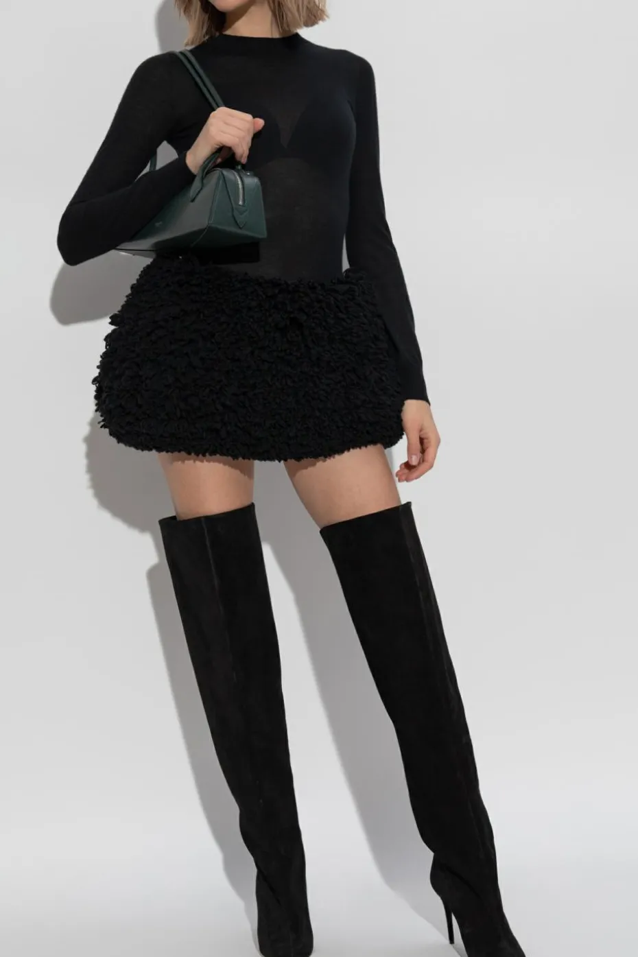 Alaïa BLACK Cashmere bodysuit