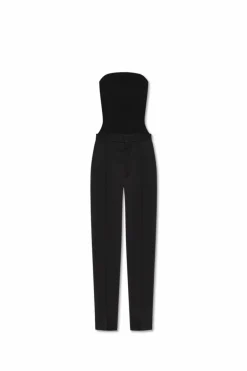 Alaïa BLACK Jumpsuit with exposed shoulders