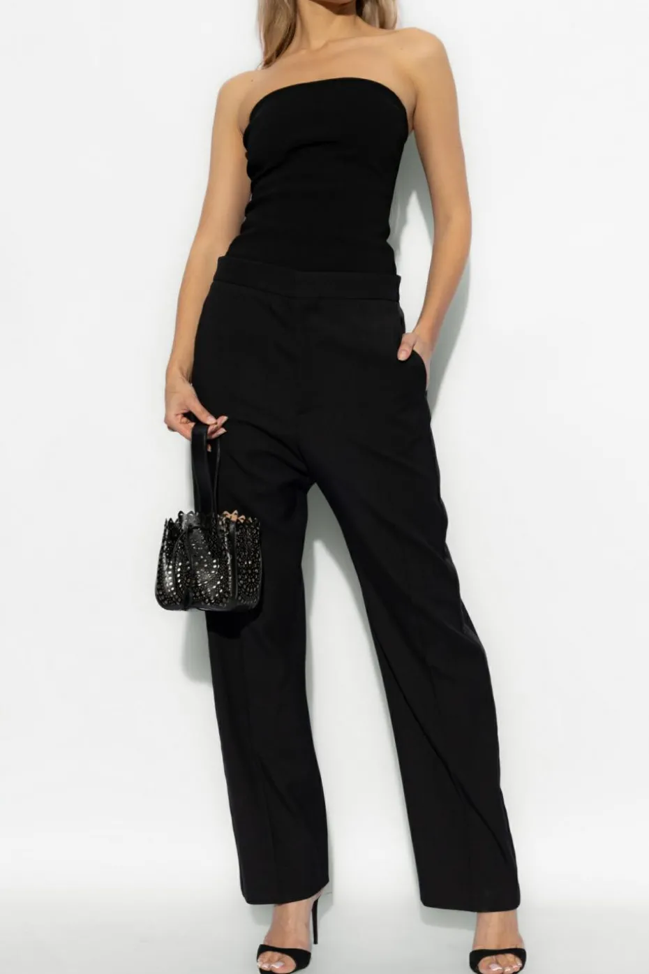 Alaïa BLACK Jumpsuit with exposed shoulders