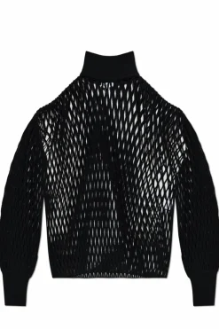 Alaïa BLACK Lace Turtleneck