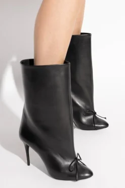 Alaïa BLACK Leather ankle boots