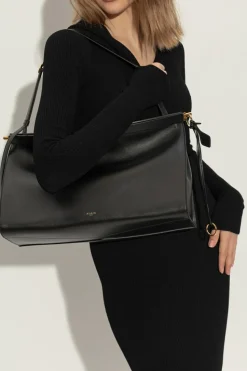 Alaïa BLACK Leather bag Le Click East West Large