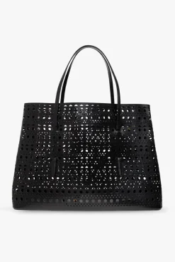 Alaïa BLACK ‘Mina’ openwork shopper bag