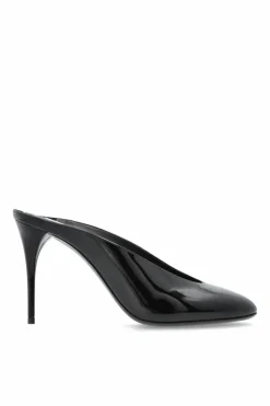 Alaïa BLACK Patent heeled mules