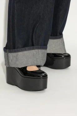 Alaïa BLACK Patent wedge shoes