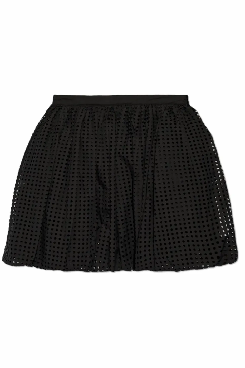 Alaïa BLACK Polka dot pattern skirt