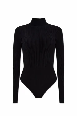 AlaĆÆa BLACK Ribbed Bodysuit