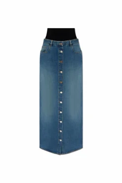 Alaïa BLUE Denim skirt