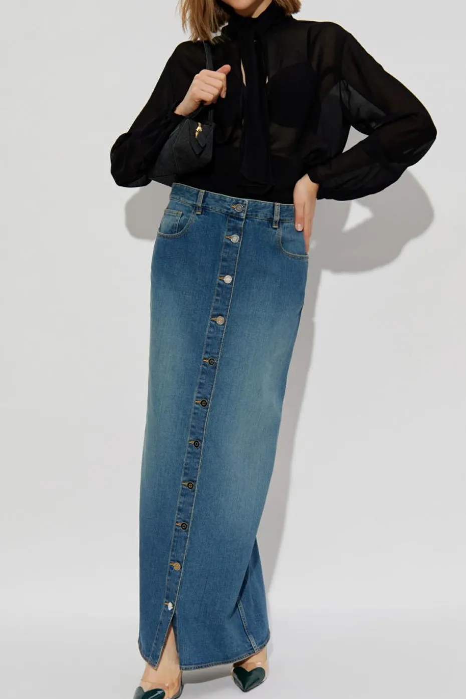 Alaïa BLUE Denim skirt