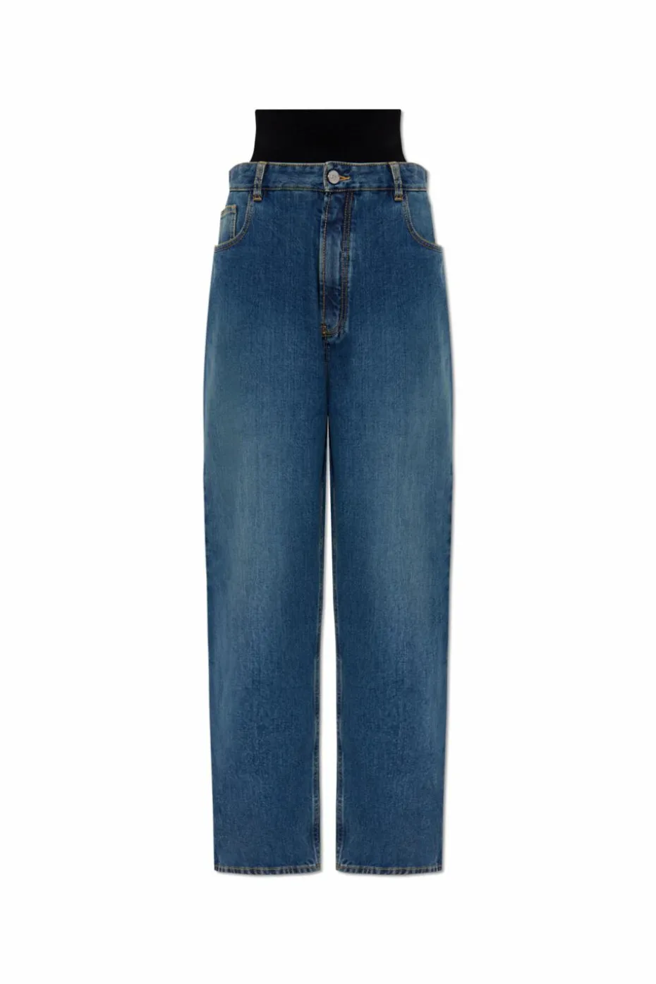 Alaïa BLUE High-waisted jeans