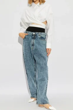 Alaïa BLUE High-Waisted Jeans