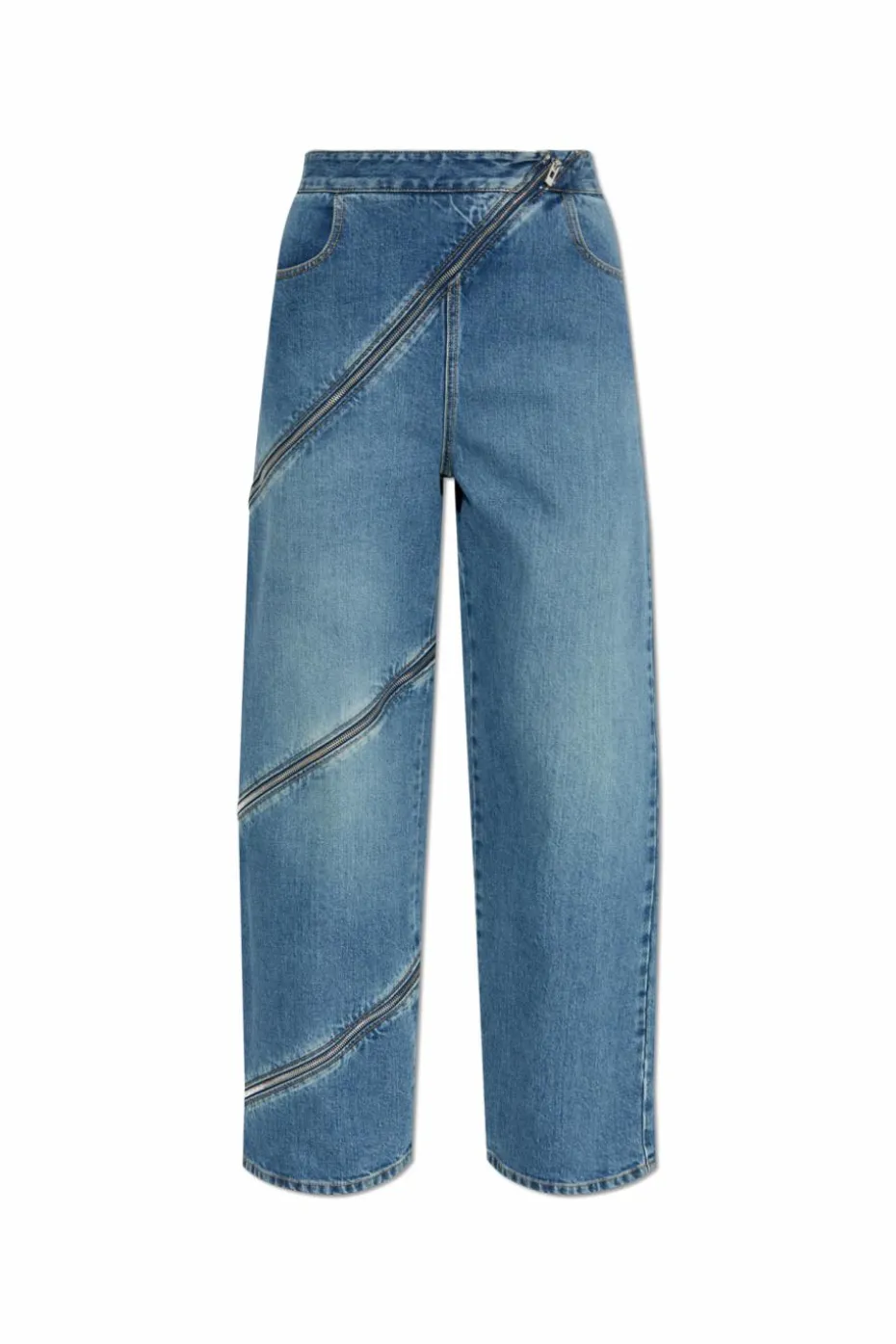 Alaïa BLUE Jeans with decorative zipper
