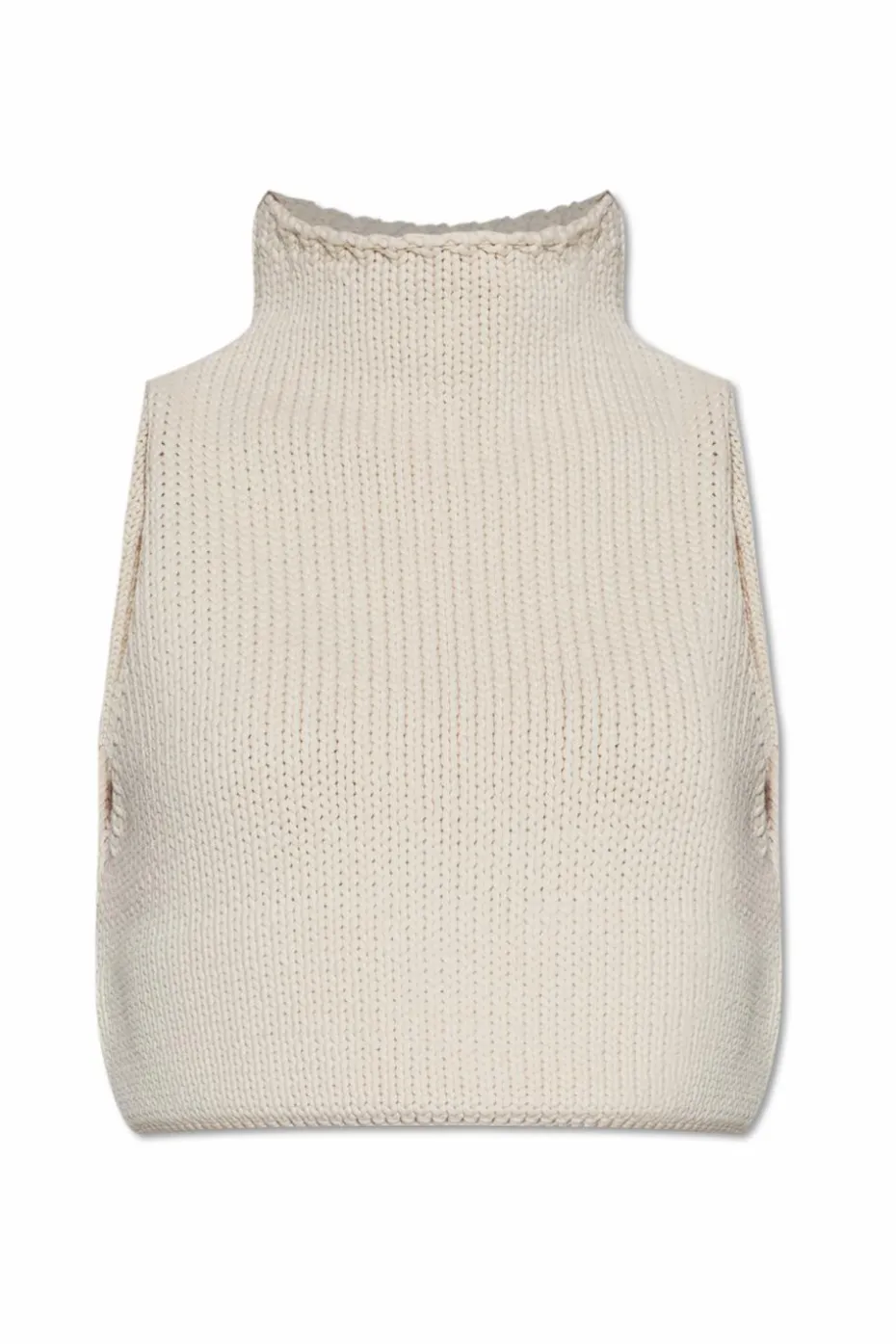 Alaïa cream Vest with stand-up collar