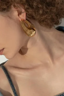 Alaïa GOLD Brass earrings