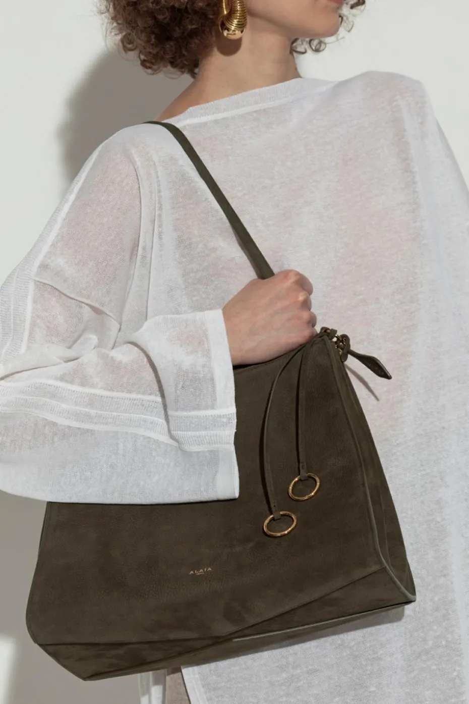 Alaïa GREEN Shoulder bag "Le Click Medium"