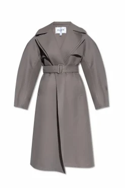 Alaïa GREY Coat with wool finish