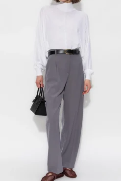 Alaïa GREY Creased trousers