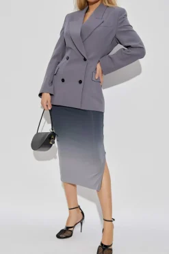 Alaïa GREY Skirt with side zipper