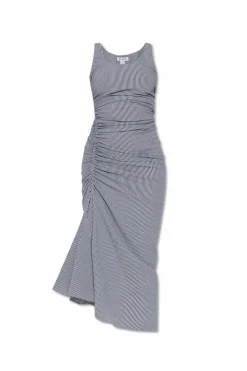 AlaĆÆa NAVY BLUE Asymmetric striped dress