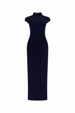 AlaĆÆa NAVY BLUE Cashmere dress