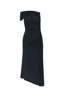 AlaĆÆa NAVY BLUE Dress with Draping