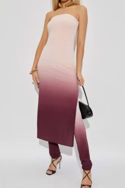 Alaïa PINK Off-shoulder jumpsuit