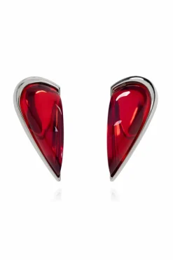 Alaïa RED ‘Demi Coeur Bombe’ Earrings