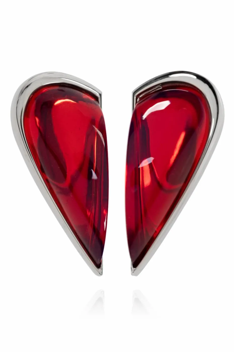 Alaïa RED ‘Demi Coeur Bombe’ Earrings