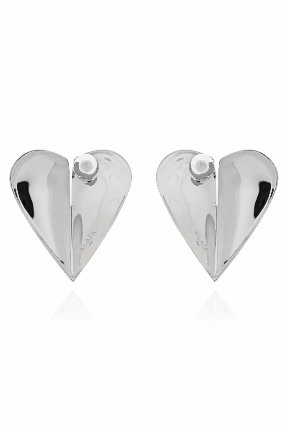 Alaïa SILVER Heart-shaped earrings