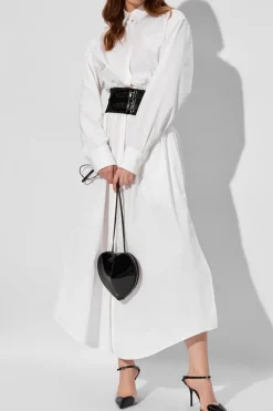 Alaïa WHITE Dress with a belt
