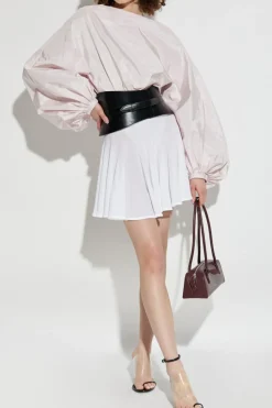 Alaïa WHITE Flared skirt