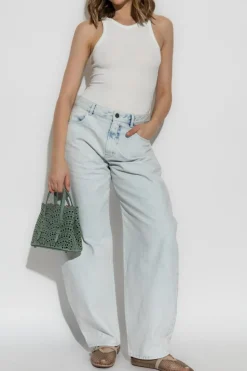 Alaïa WHITE Ribbed sleeveless bodysuit
