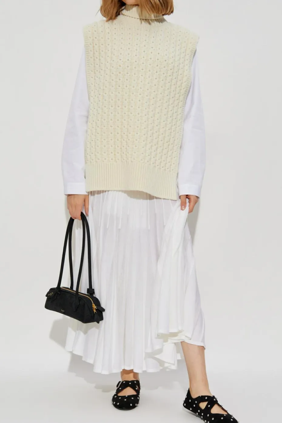 Alaïa WHITE Wool skirt