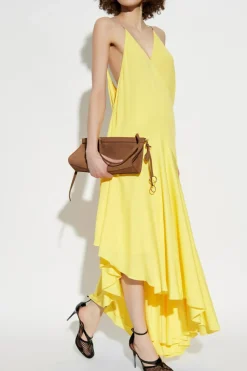 Alaïa YELLOW Dress with ruffles
