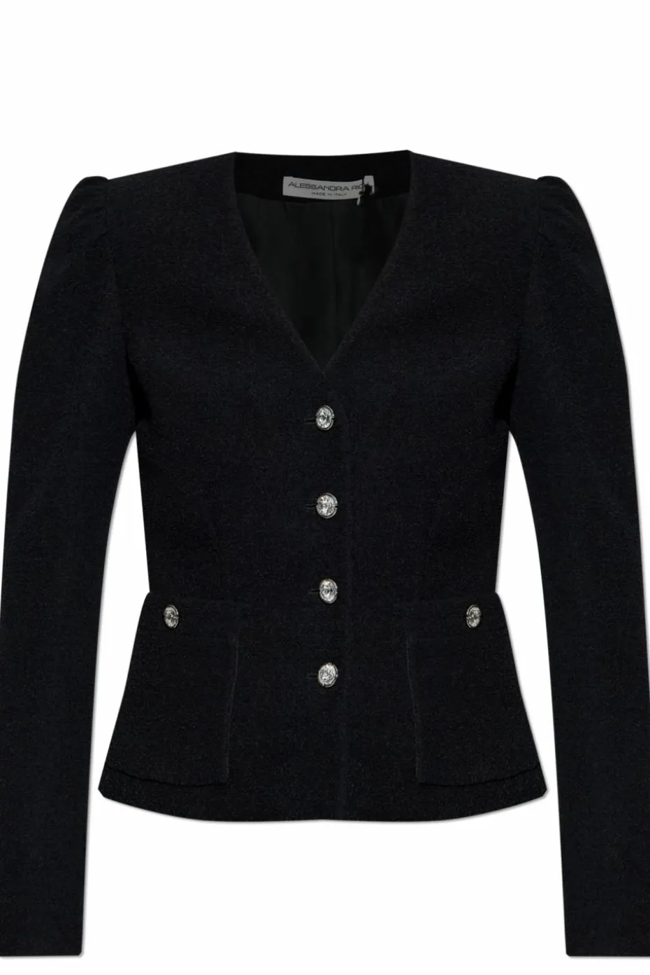 Alessandra Rich BLACK Blazer with shiny buttons